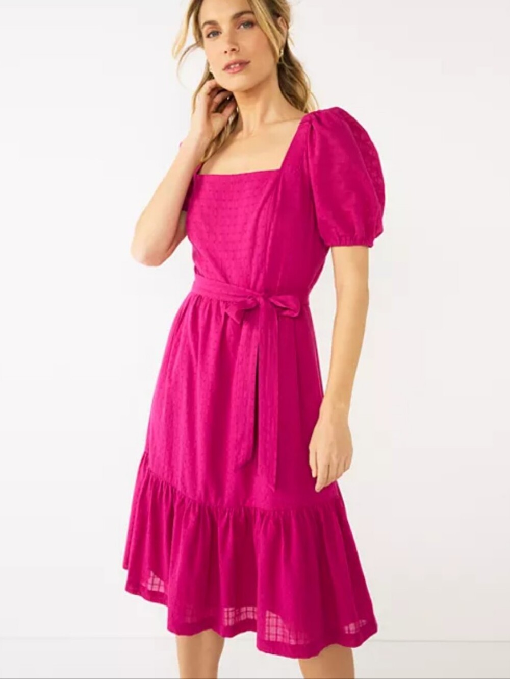 Draper James Puff Sleeve Dress 3X Pink